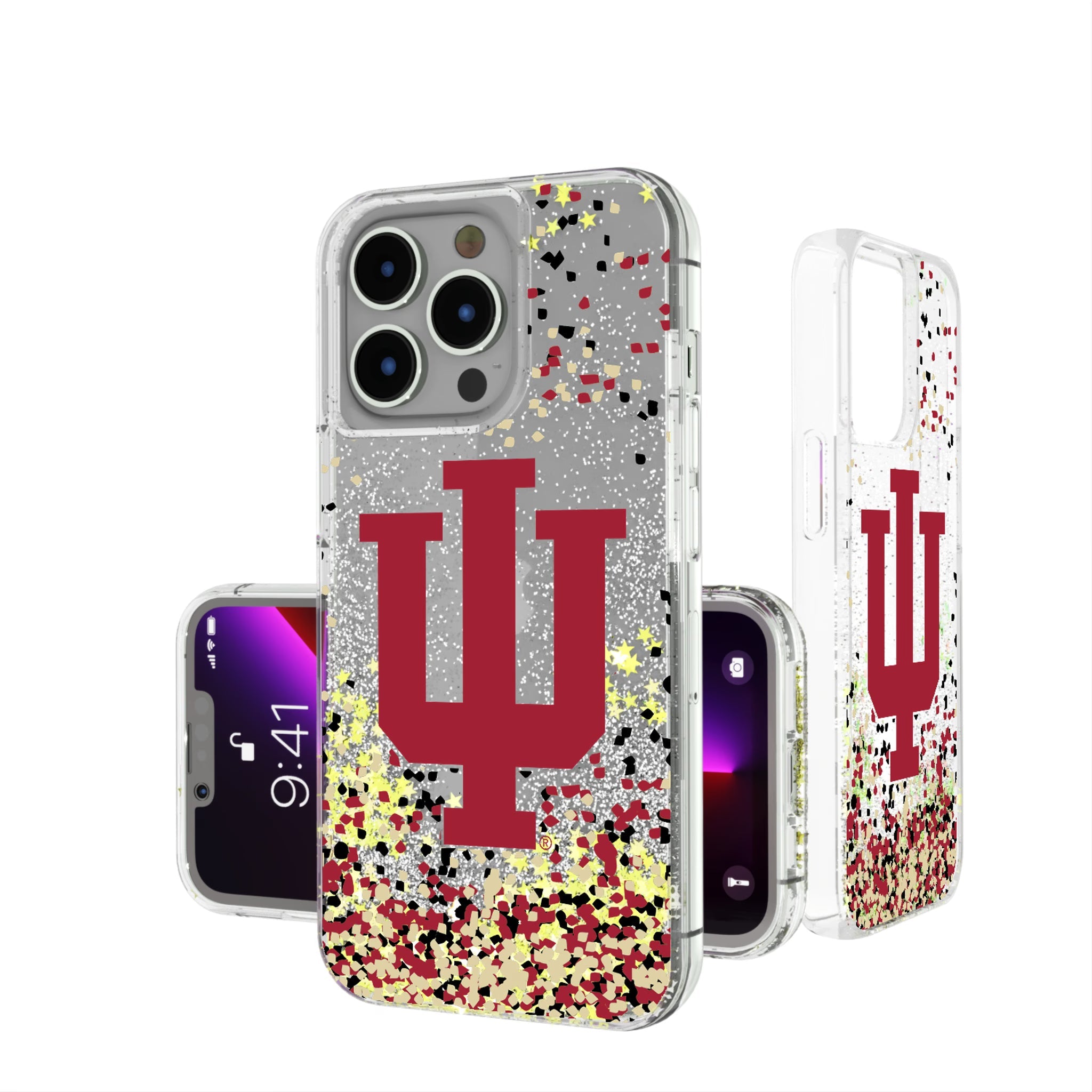 Indiana University Hoosiers Confetti Glitter Phone Case for Apple iPhone 5