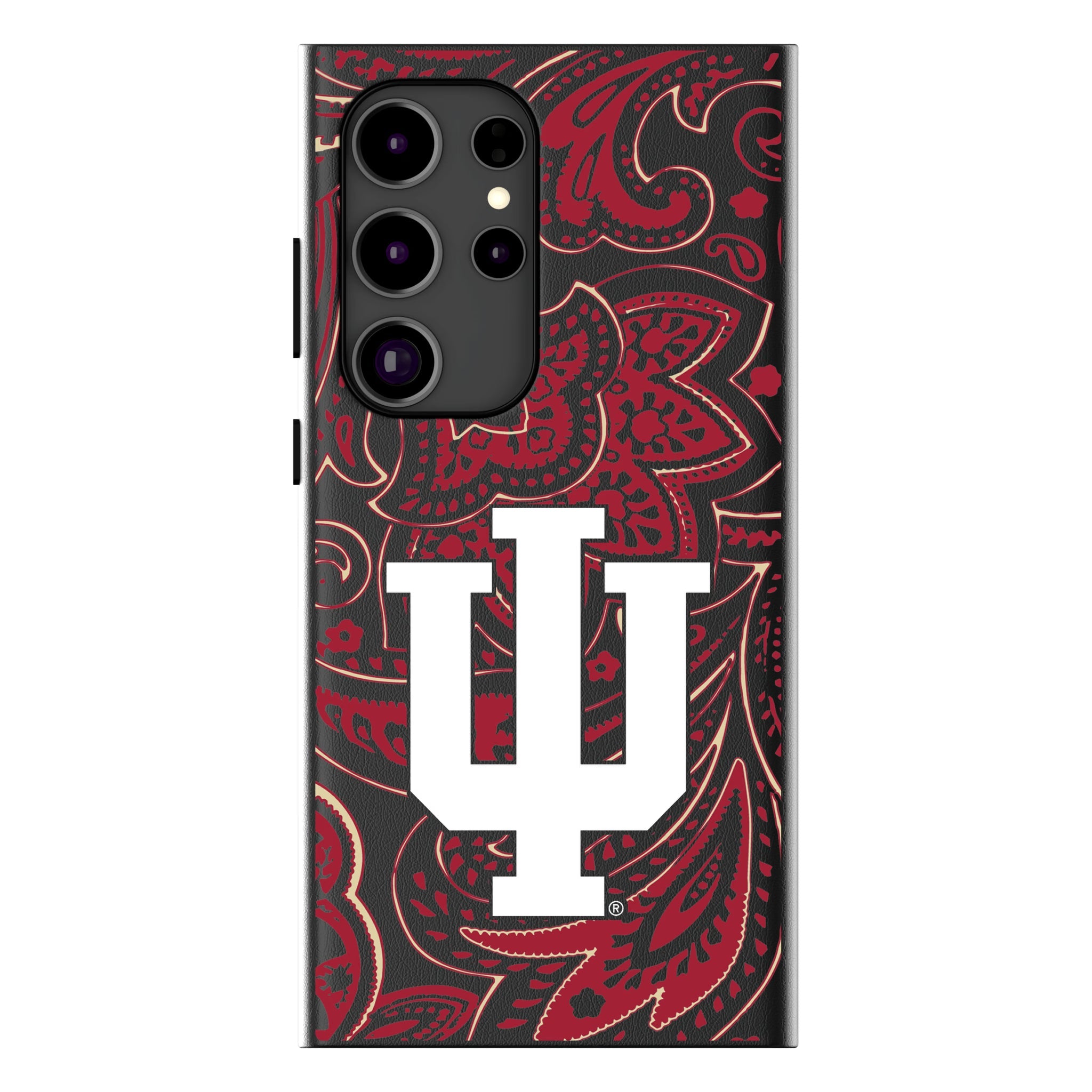 Indiana University Hoosiers Paisley MagSafe Compatible Phone Case for Samsung Galaxy 12