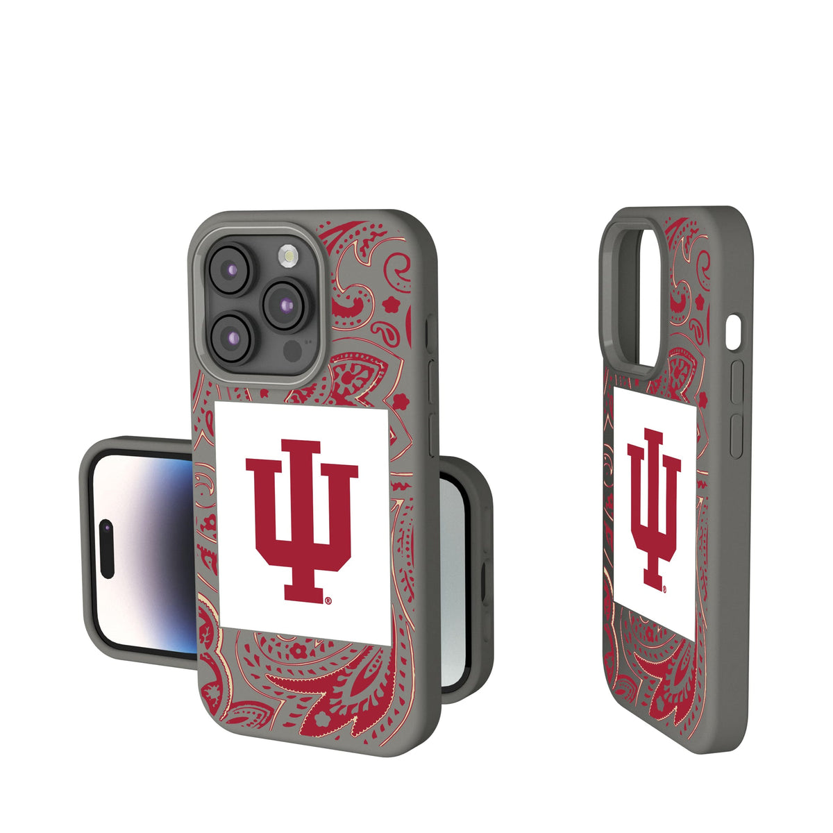 Indiana University Hoosiers Paisley Soft Touch Phone Case for Apple iPhone 3