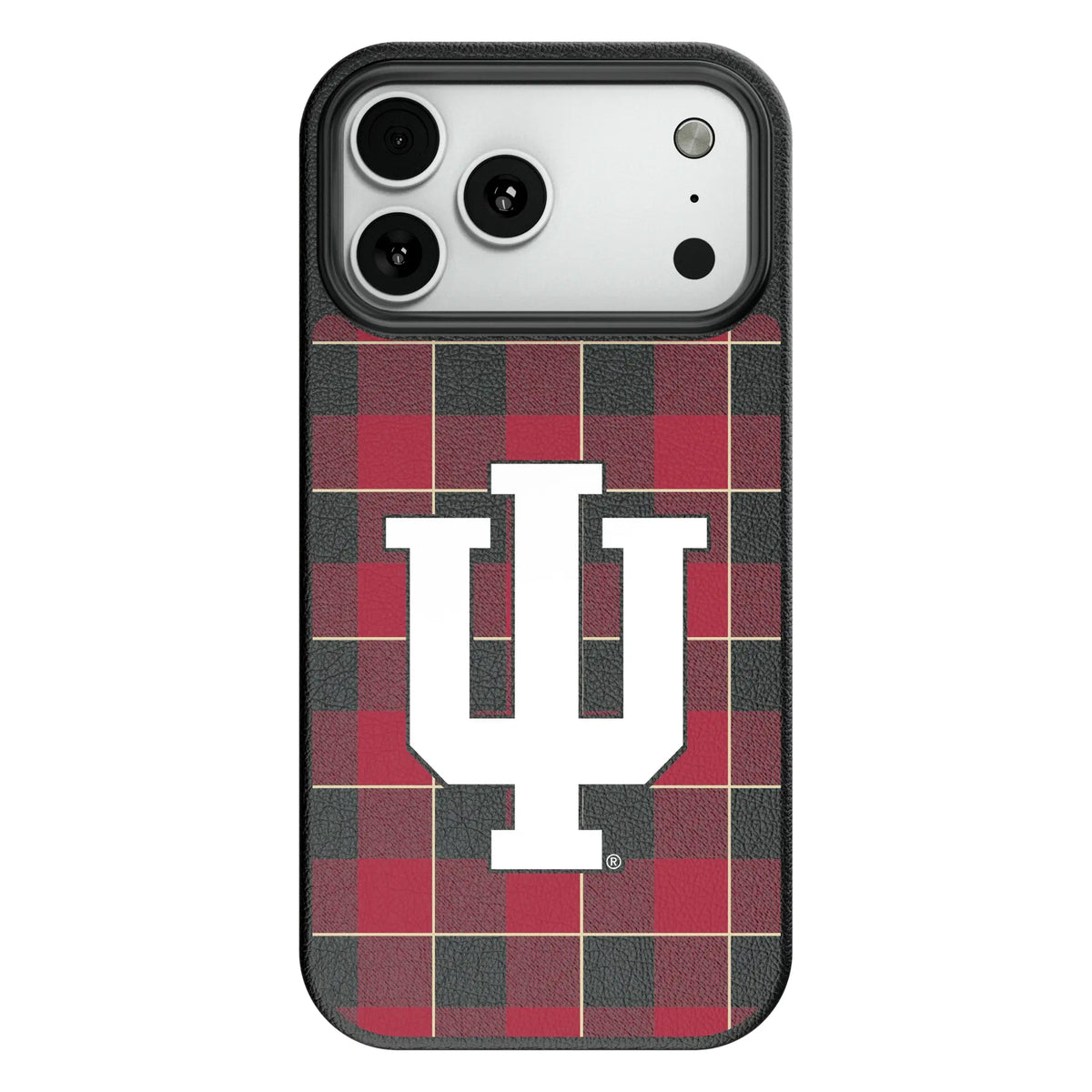Indiana University Hoosiers Plaid MagSafe Compatible Phone Case for Apple iPhone 8