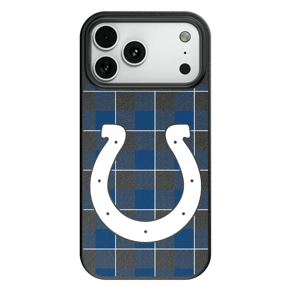 Indianapolis Colts Plaid MagSafe Compatible Phone Case for Apple iPhone 10