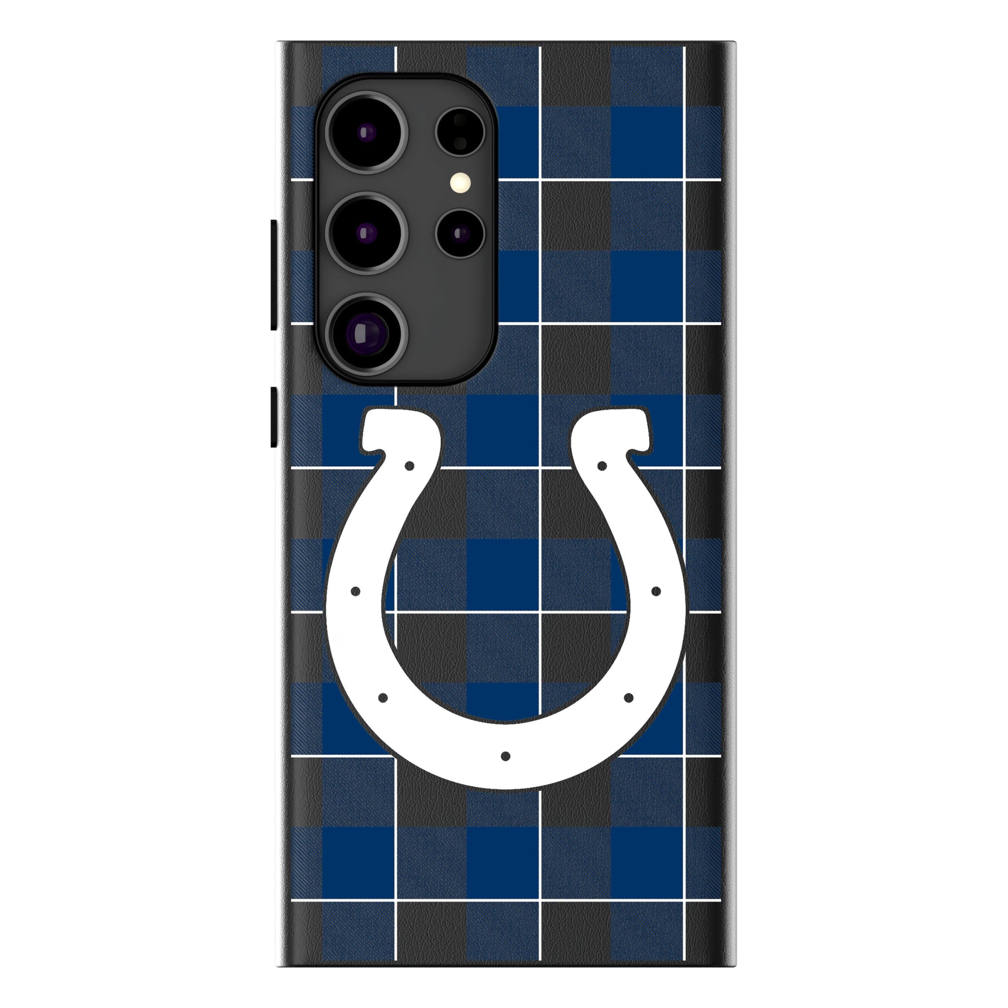 Indianapolis Colts Plaid MagSafe Compatible Phone Case for Samsung Galaxy 16
