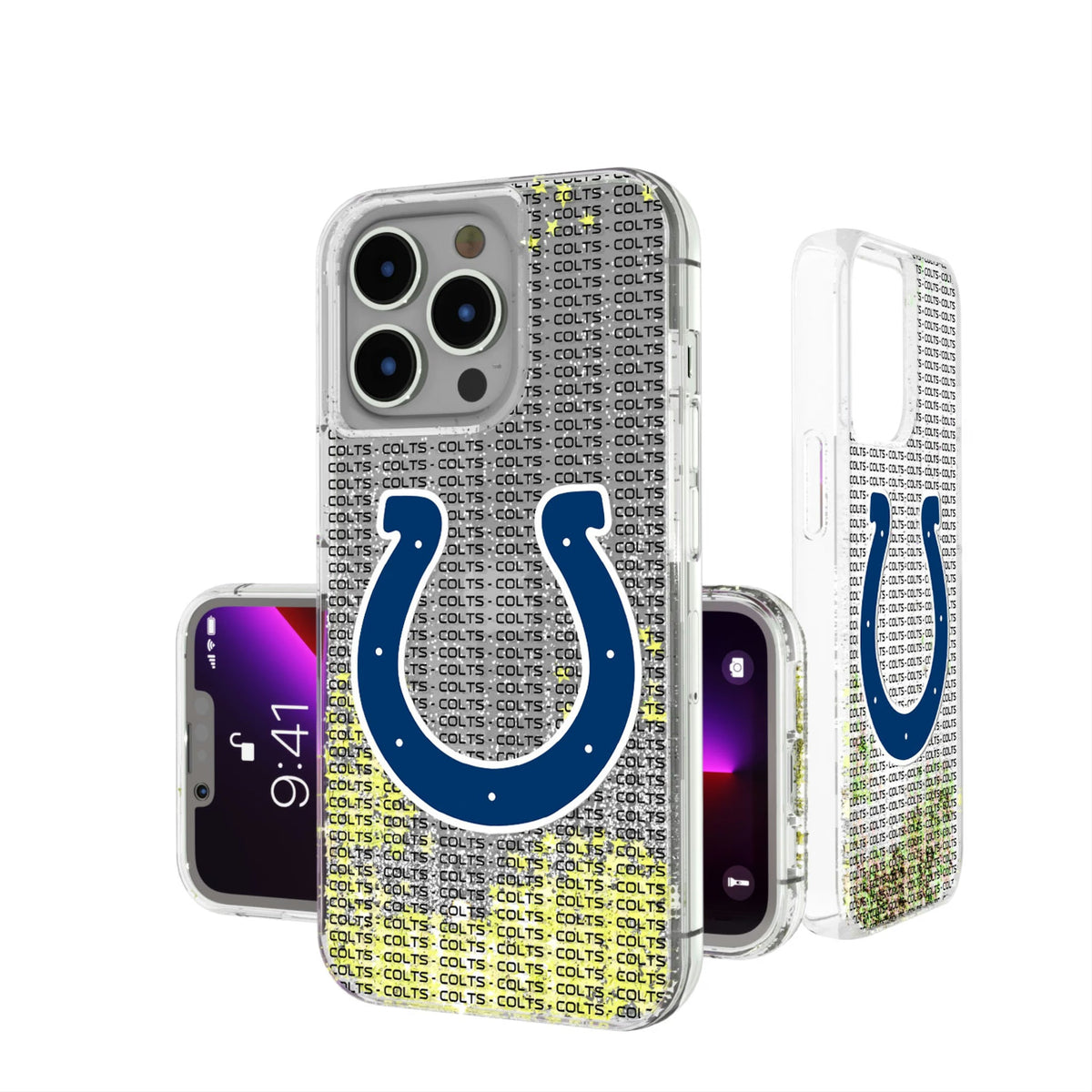 Indianapolis Colts Text Backdrop Glitter Phone Case 10