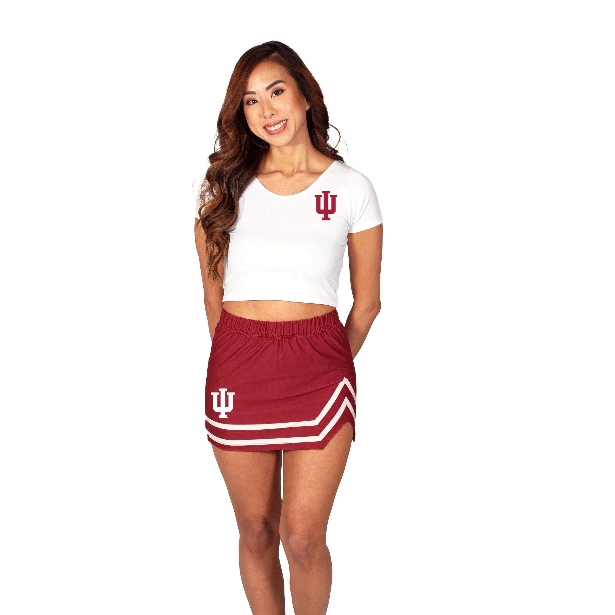 Indiana Hoosiers White Babydoll Tee 4