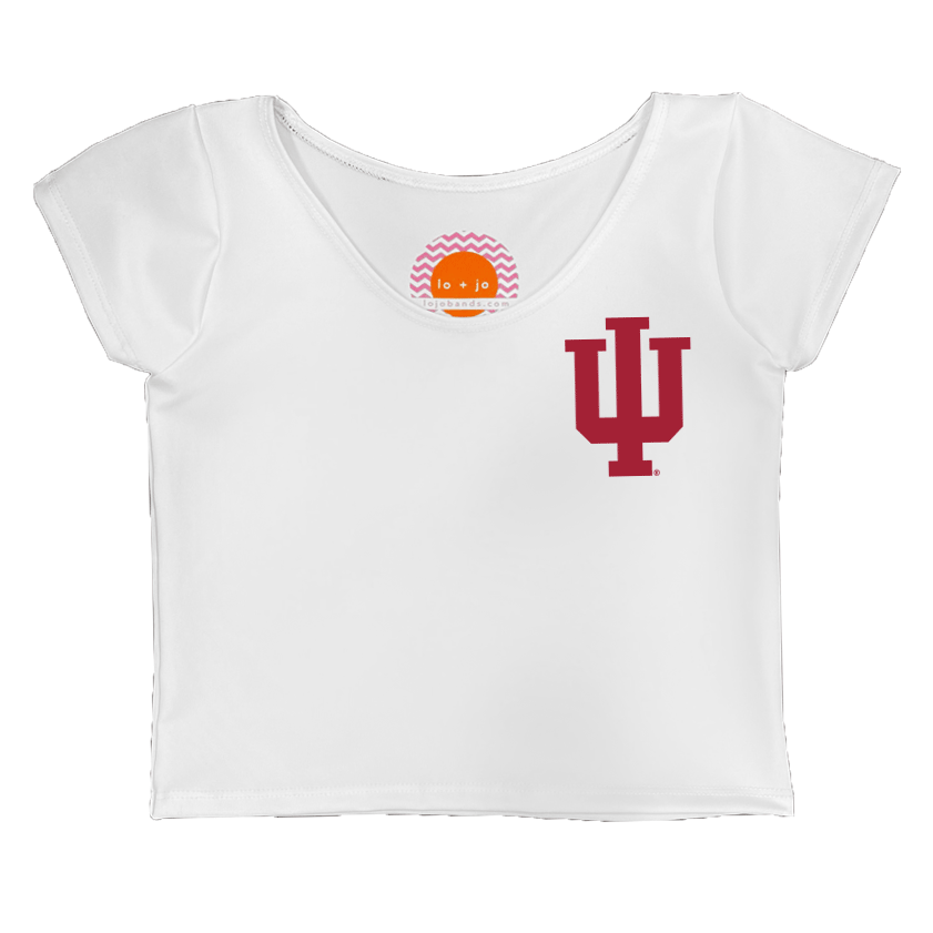 Indiana Hoosiers White Babydoll Tee 6