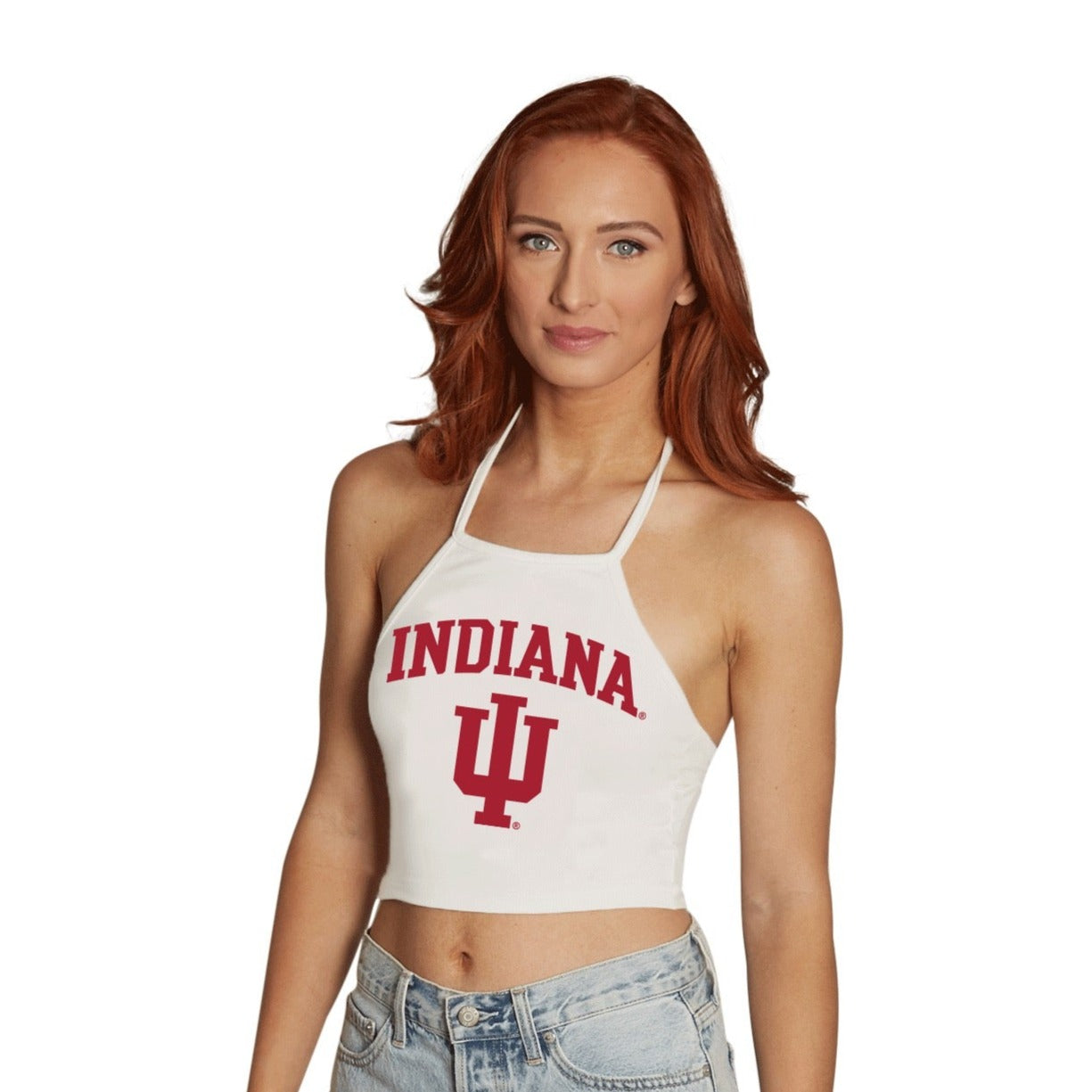 Indiana Hoosiers White Halter Top | lojobands