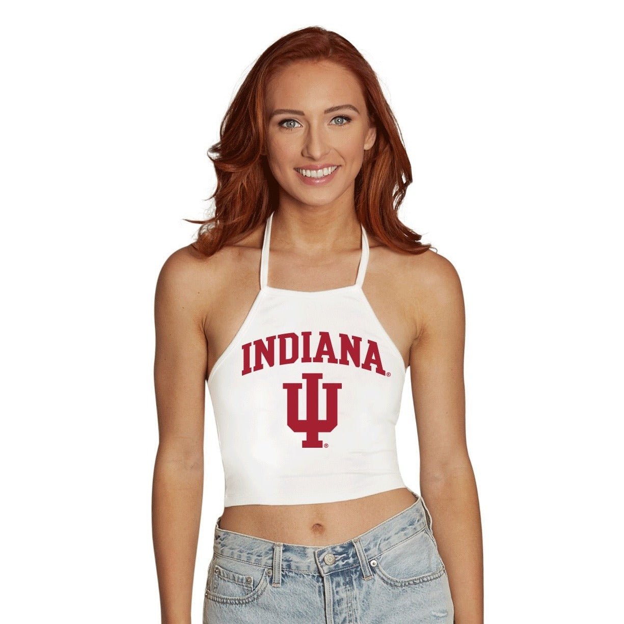 Indiana Hoosiers White Halter Top | lojobands
