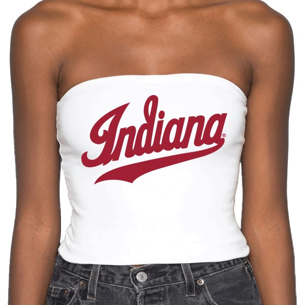 Indiana Hoosiers White Tube Top | lojobands 3