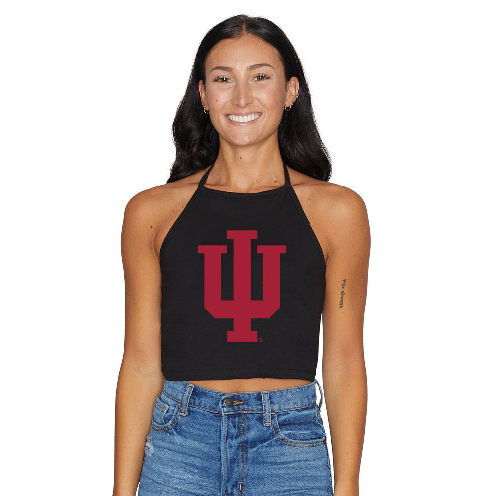 Indiana Hoosiers Black Halter Top | lojobands