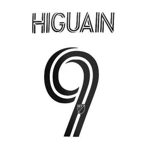 Inter Miami 2020/22 Home Higuain #9 Jersey Name Set 1