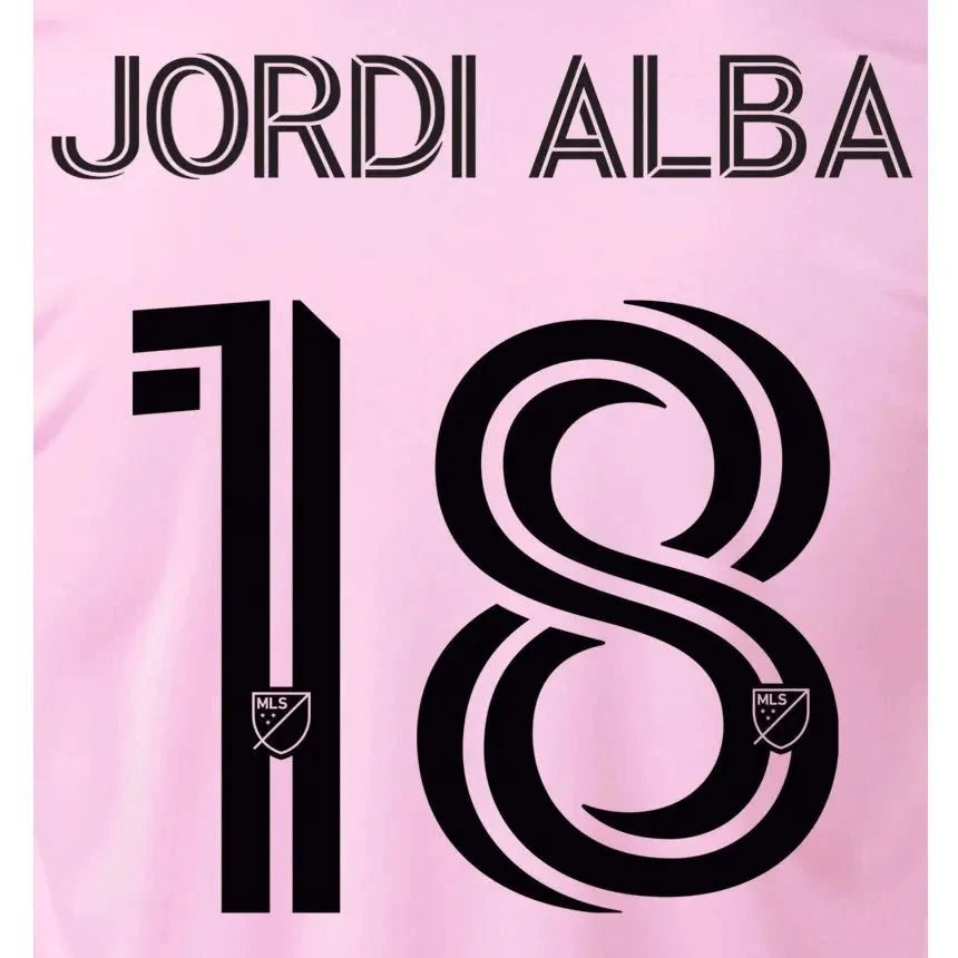 Inter Miami 2023-Home Jordi Alba #18 Jersey Name Set 1