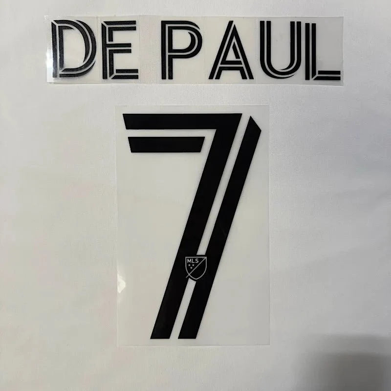 Inter Miami 2025-Home De Paul #7 Jersey Name Set 1