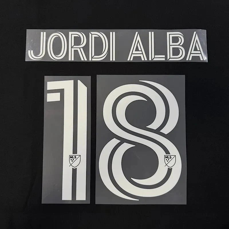 Inter Miami 2025-Third JORDI ALBA #18 Official Name Set 1