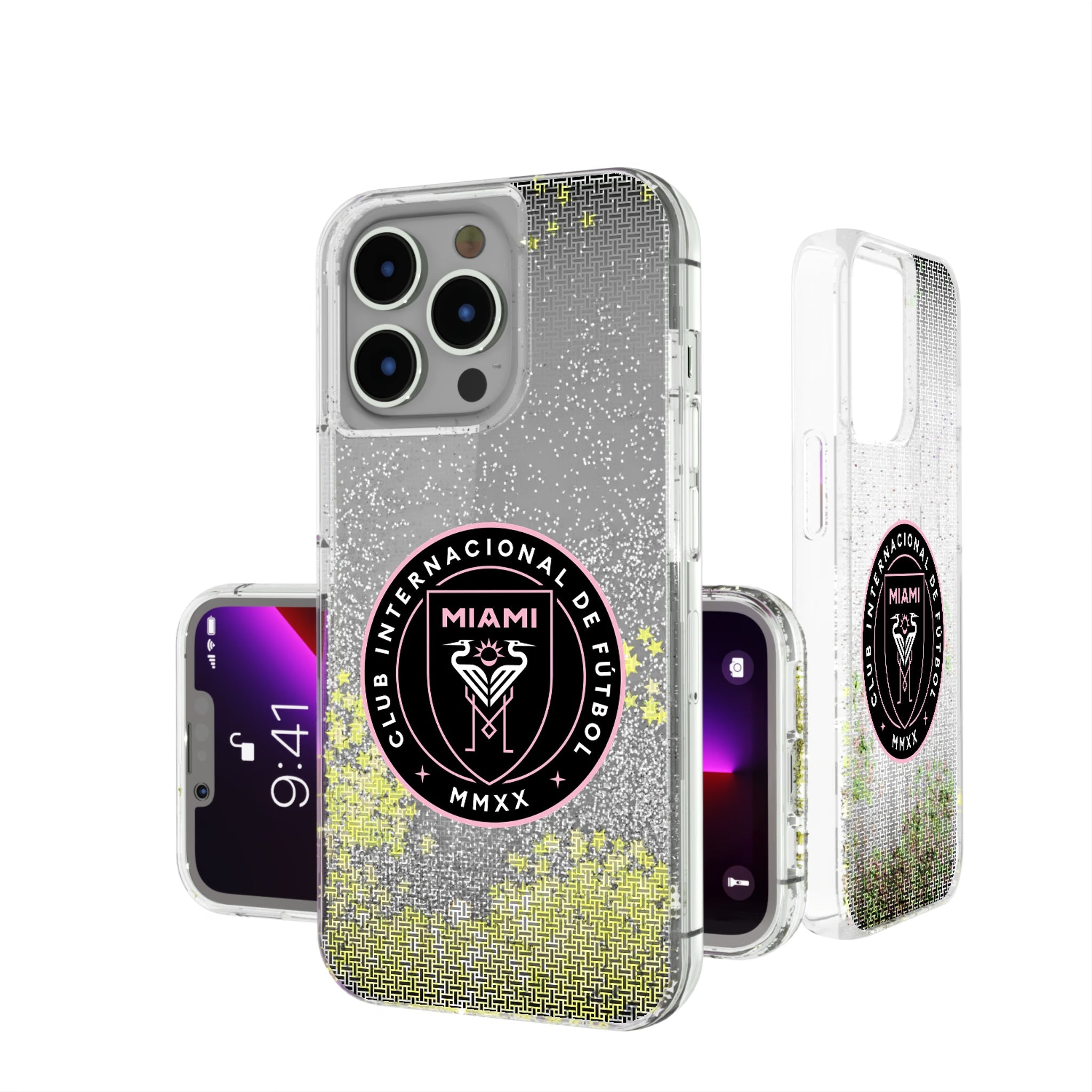 Inter Miami CF  Linen Glitter Phone Case 4