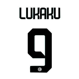 Inter Milan 2019/20 Away Lukaku #9 Jersey Name Set 1