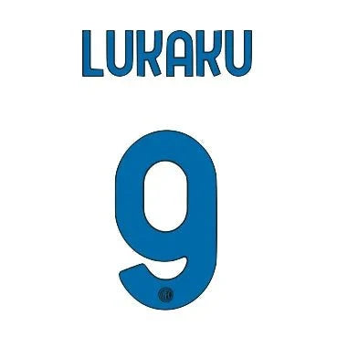 Inter Milan 2020/21 Away Lukaku #9 Jersey name Set 1