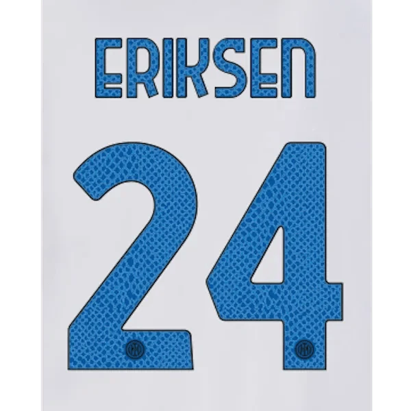 Inter Milan 2021-22 Away Eriksen #24 Jersey Name Set 1