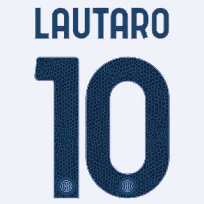 Inter Milan 2024/25 Away LAUTARO #10 Official Name Set 1
