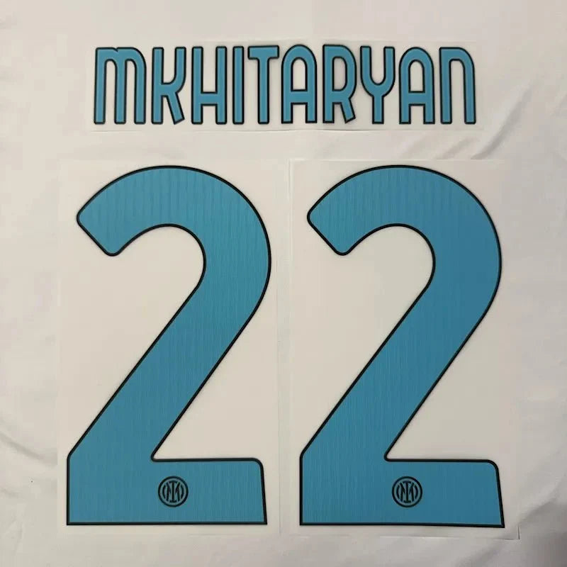 Inter Milan 2025/26 Home MKHITARYAN #22 Official Name Set 1