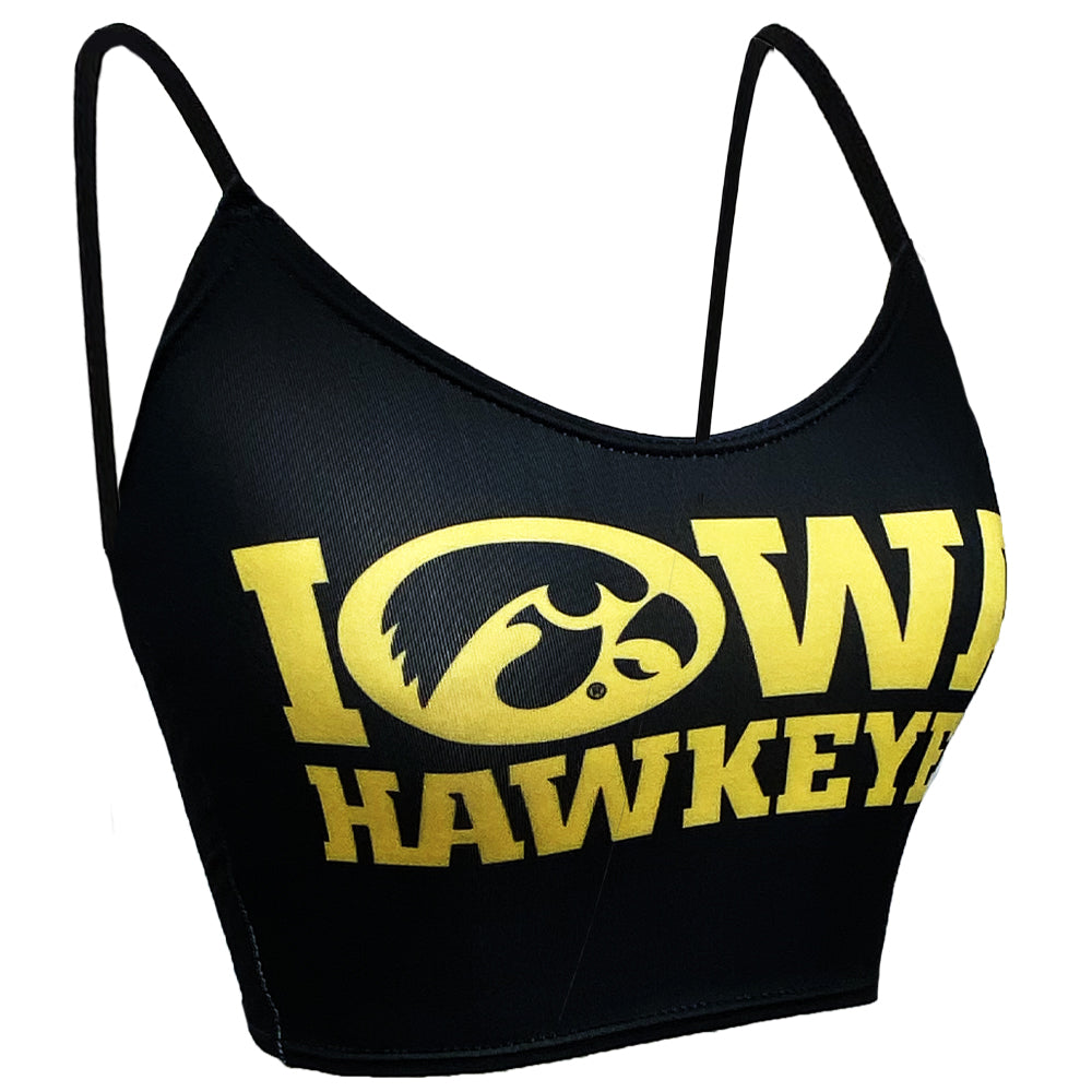 Iowa Hawkeyes Black Spaghetti Tank | lojobands 3