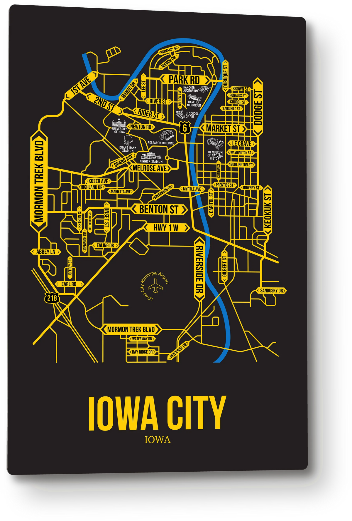 Iowa City, Iowa street map 1