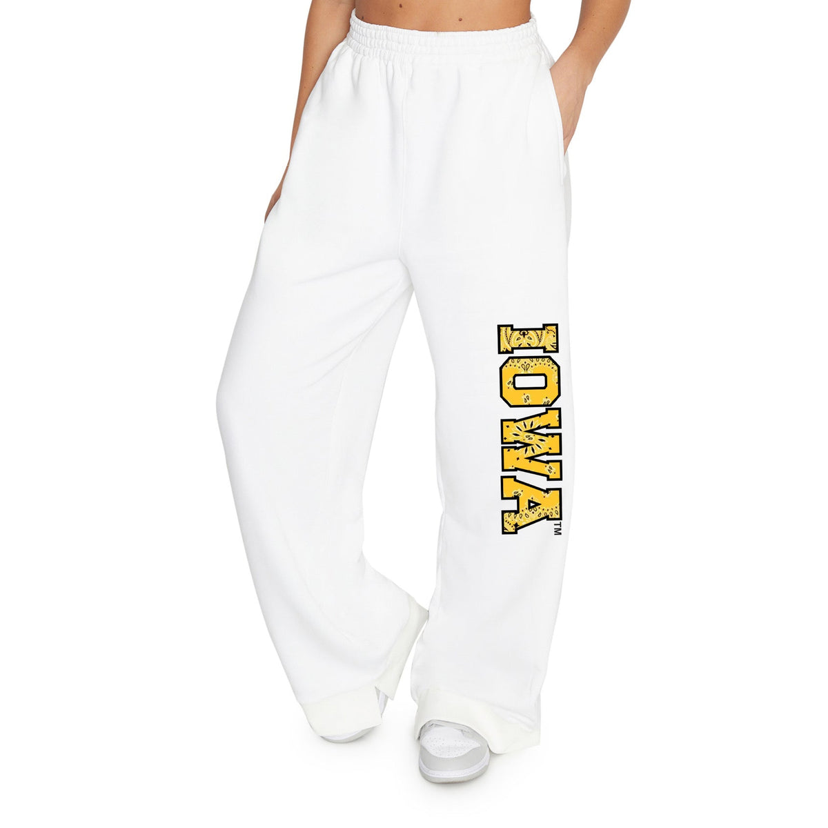 Iowa Hawkeyes Bandana Flare Sweatpants | lojobands 1