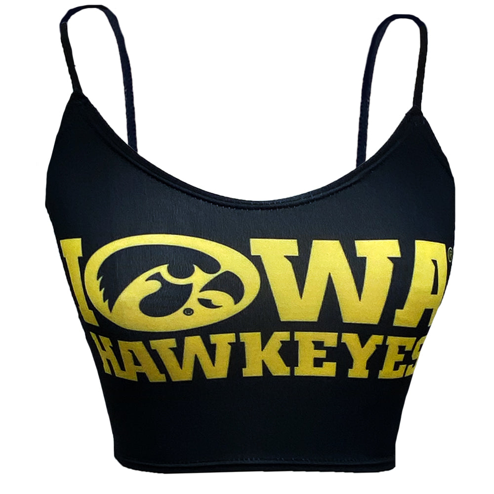 Iowa Hawkeyes Black Spaghetti Tank | lojobands 8