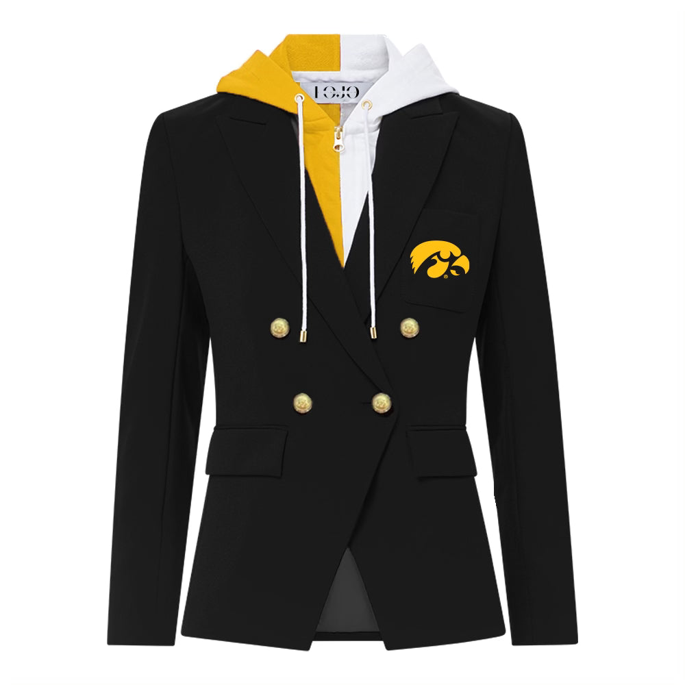 Iowa Hawkeyes Hooded Blazer Jacket | lojobands 1