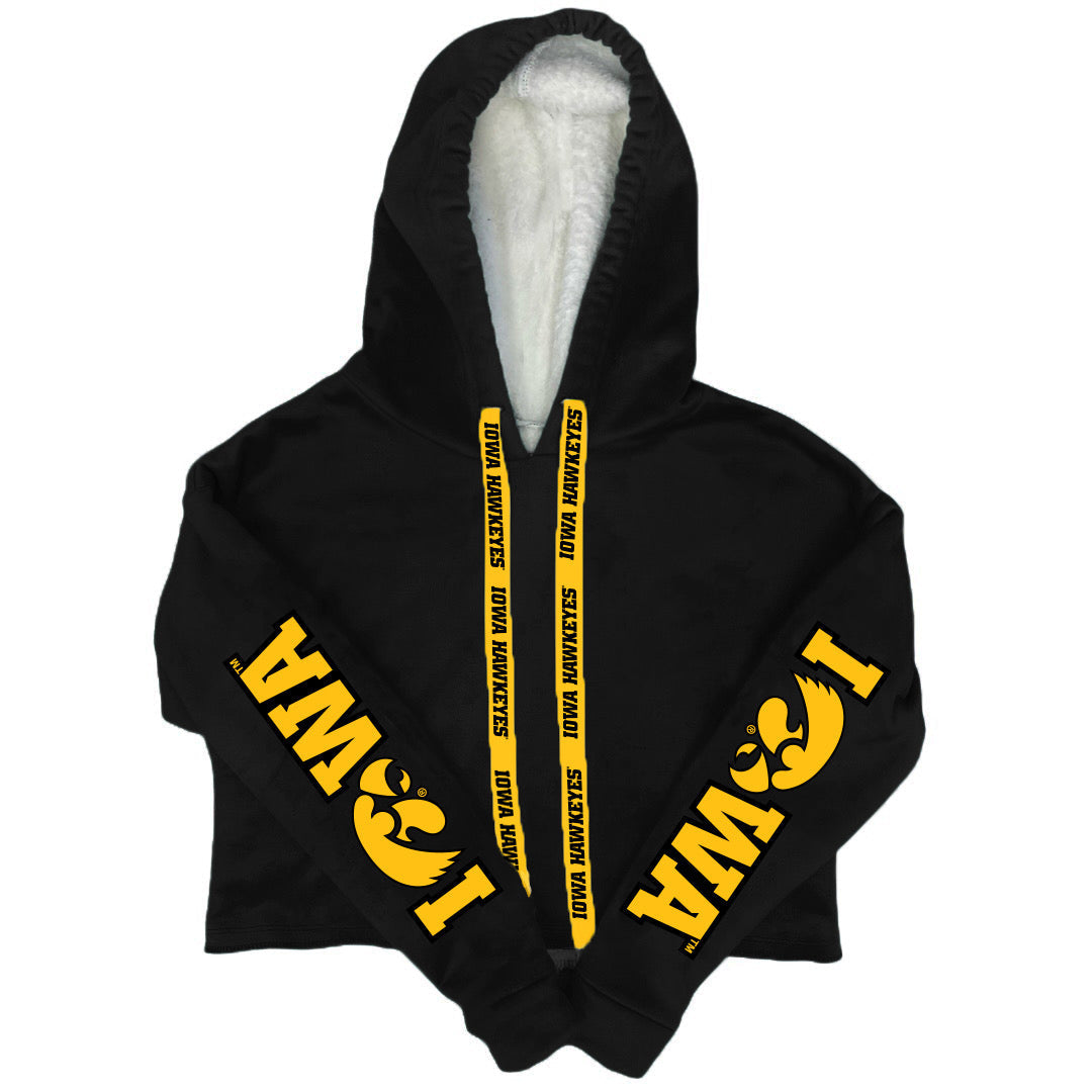 Iowa Hawkeyes Varsity Furry Hoodie | lojobands 3