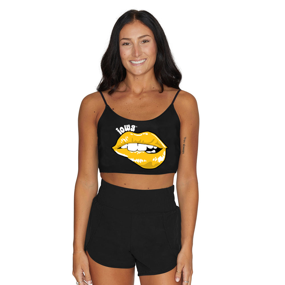 Iowa Hawkeyes Lips Spaghetti Tank | lojobands