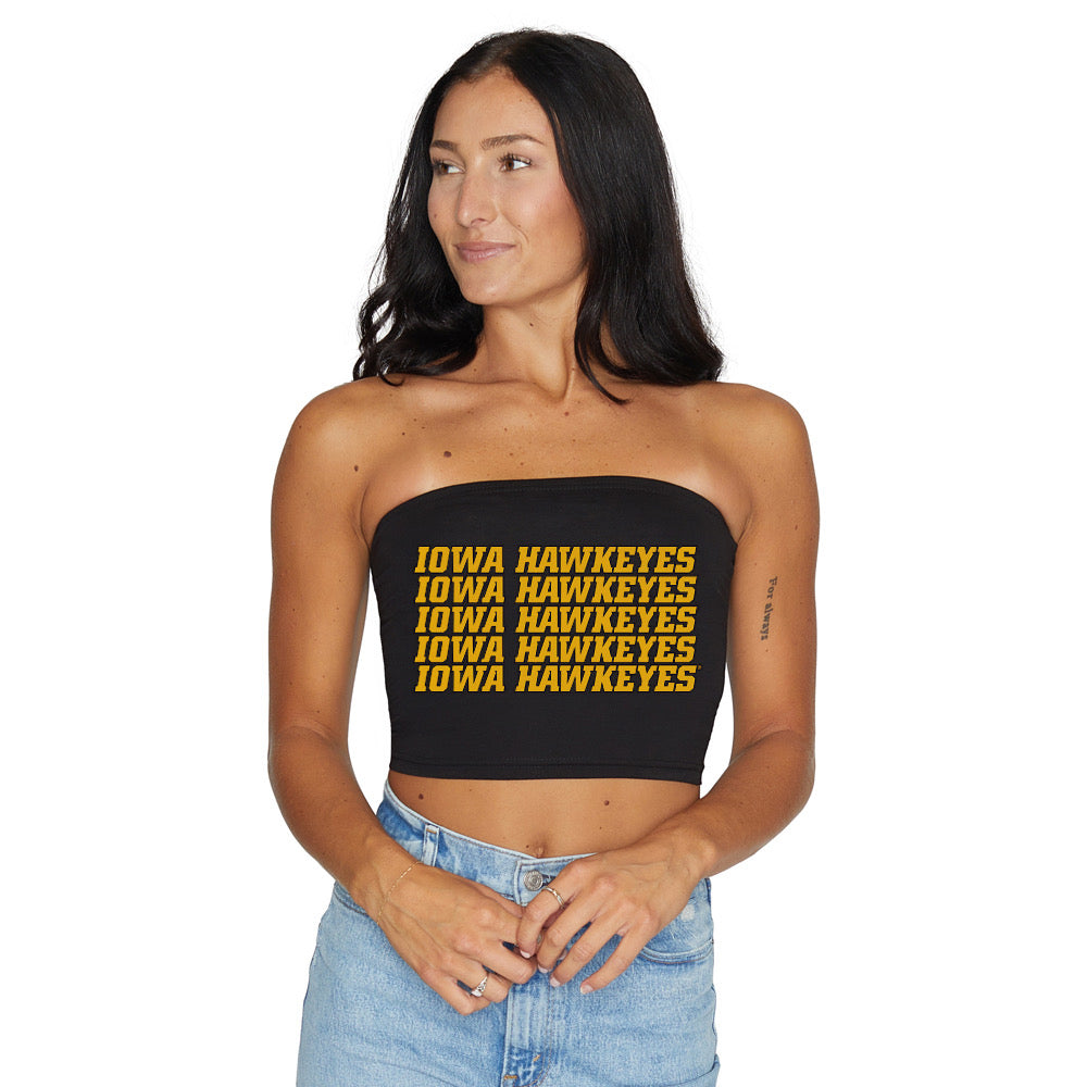 Iowa Hawkeyes Repeat Tube Top | lojobands