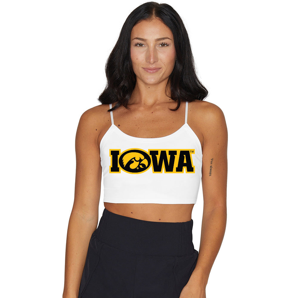Iowa Hawkeyes White Spaghetti Tank | lojobands