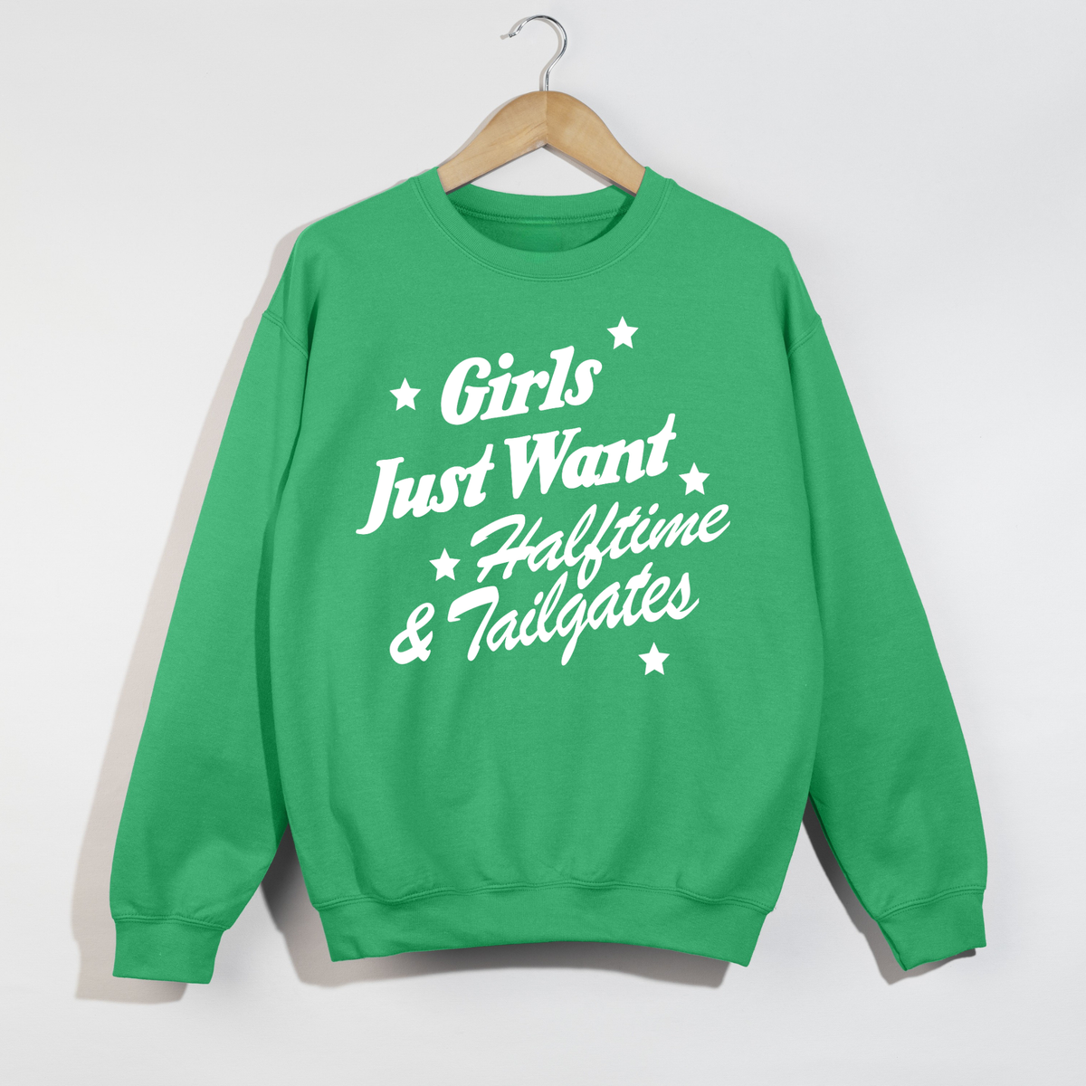 Girls Just Want Halftime & Tailgates Crewneck Sweatshirt 3