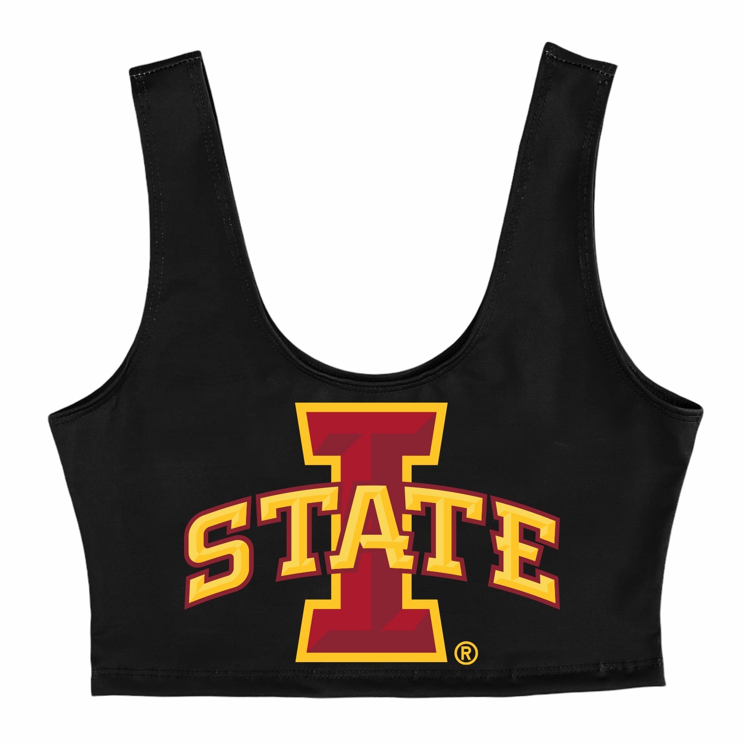 Iowa State Black Crop Tank Top | lojobands 3