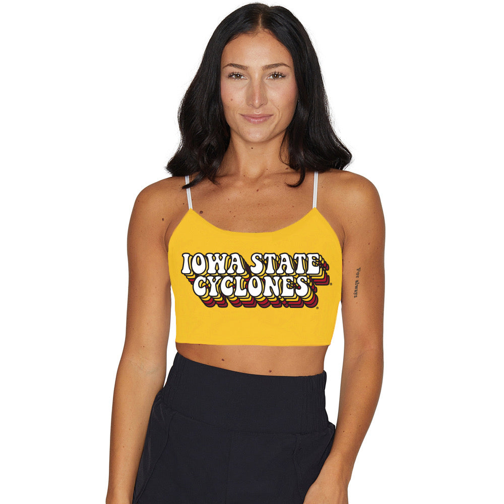 Iowa State Yellow Retro Spaghetti Tank | lojobands