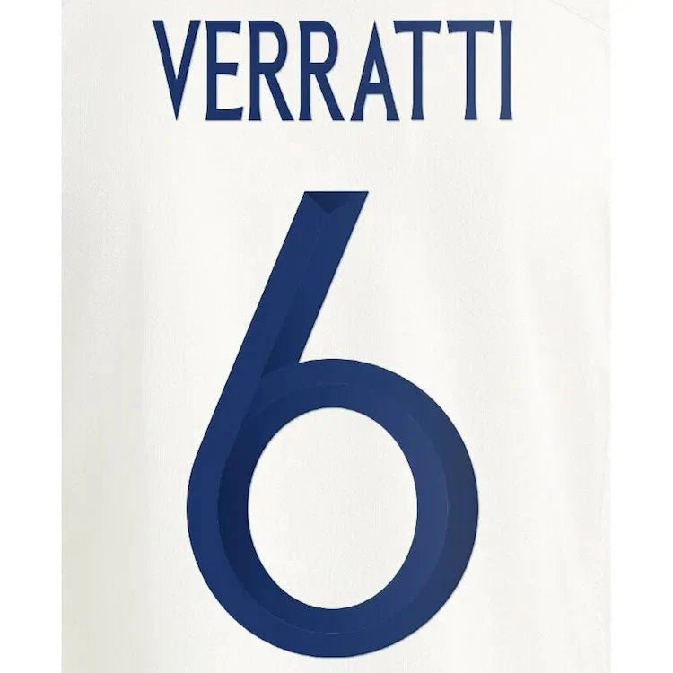 Italy 2023-24 Away Verratti #6 Jersey Name Set 1