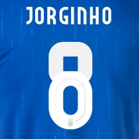 Italy 2023-24 Home Jorginho #8 Jersey Name Set 1