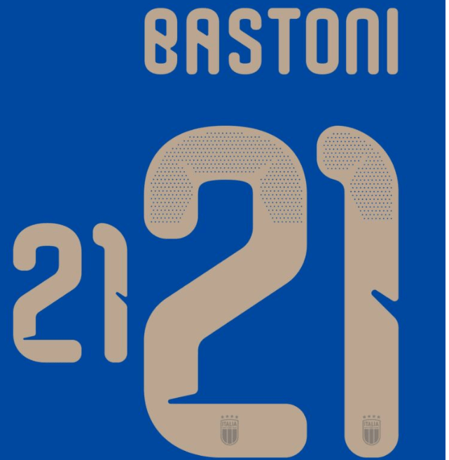 Italy 2026 Home BASTONI #21 Official Name Set 1