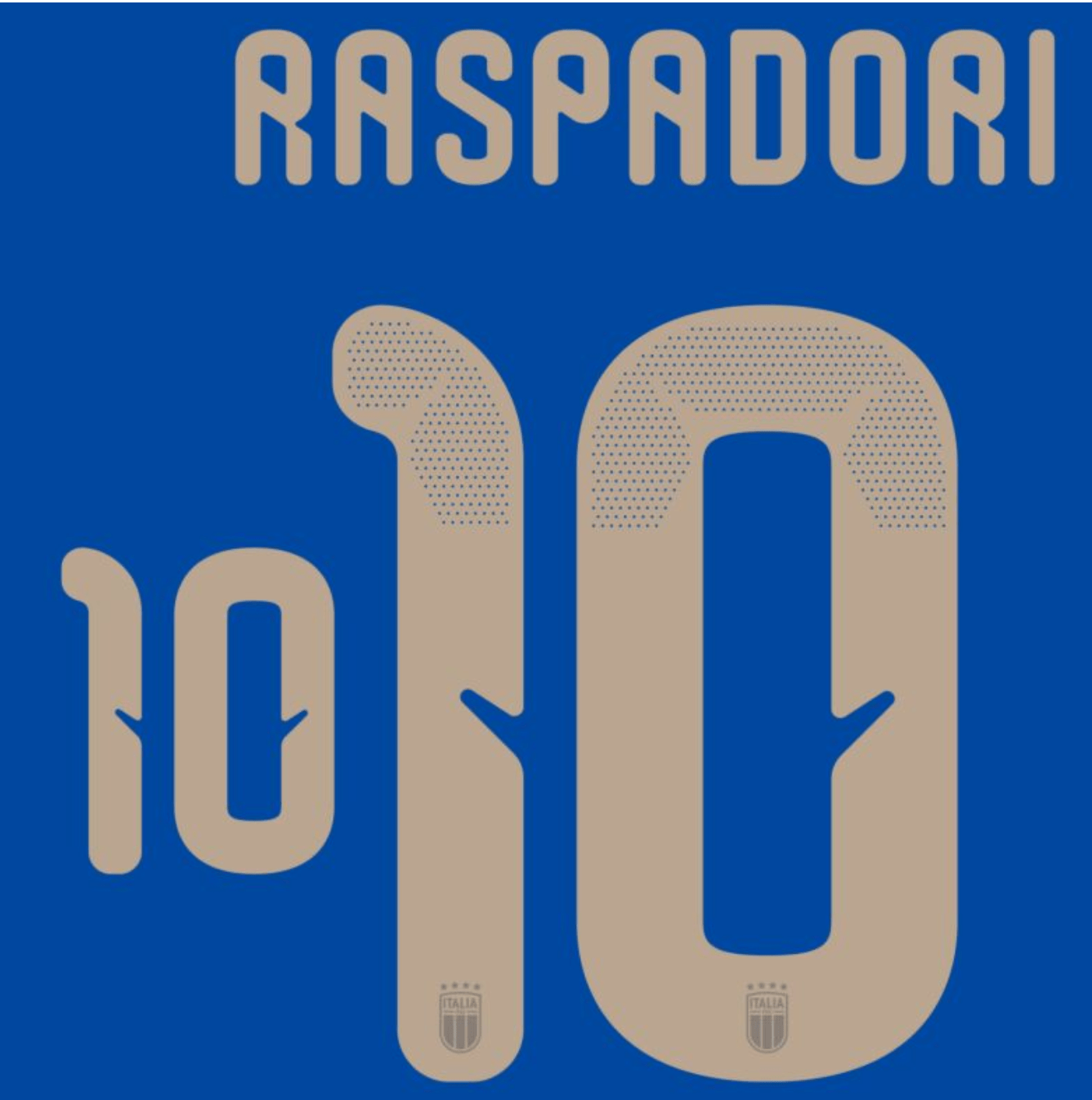 Italy 2026 Home RASPADORI #10 Official Name Set 1