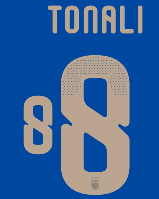 Italy 2026 Home TONALI #8 Official Name Set 1