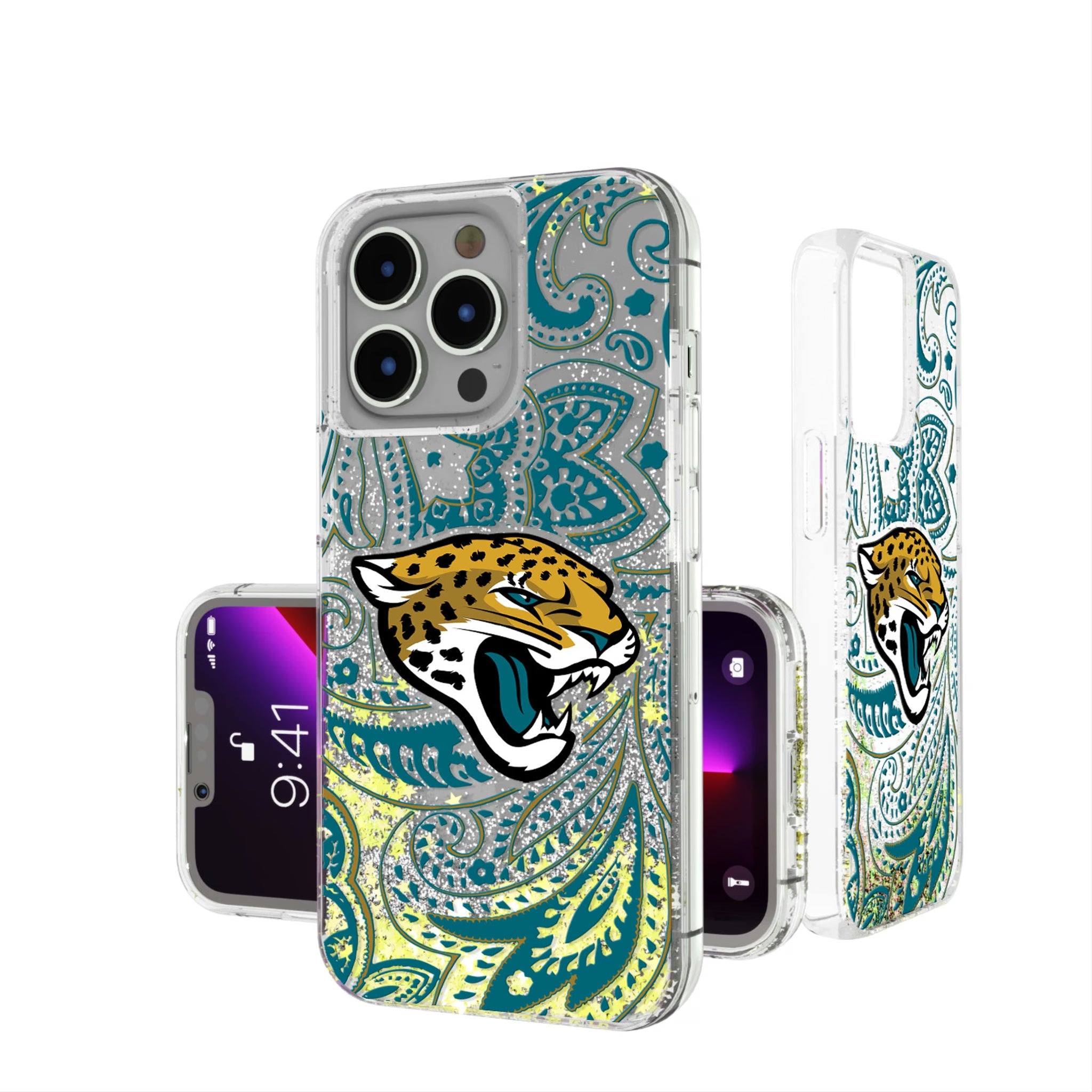 Jacksonville Jaguars Paisley Glitter Phone Case 11