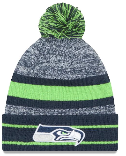 Seattle Seahawks - Team Logo Cuffed Knit Beanie, New Era 1