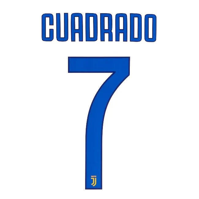 Juventus 2017/18 Home Cuadrado #7 Jersey Name Set 1