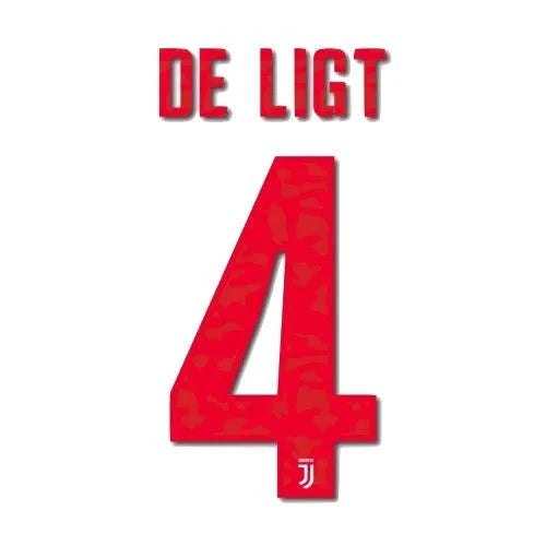 Juventus 2019/20 Away De Ligt #4 Jersey Name Set 1
