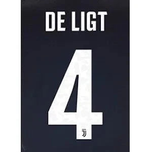 Juventus 2019/20 Home/Third De Ligt #4 Jersey Name Set 1