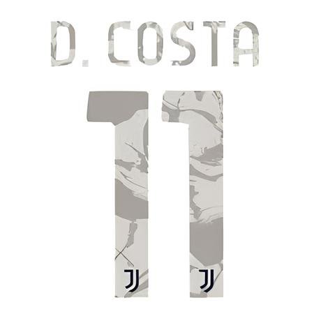 Juventus 2020/21 Away D. Costa #11 Jersey Name Set 1