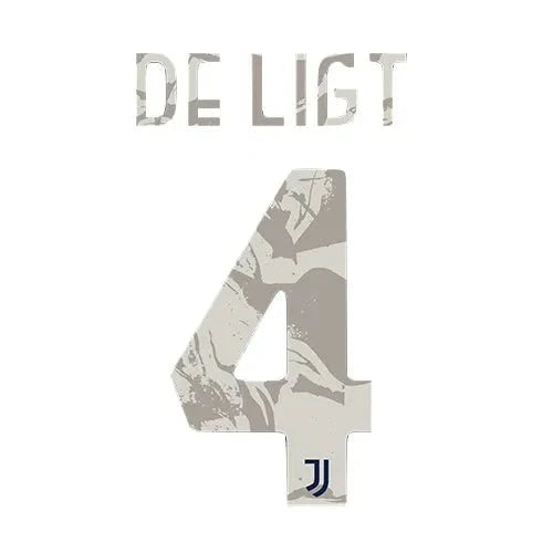 Juventus 2020/21 Away De Ligt #4 Jersey Name Set 1