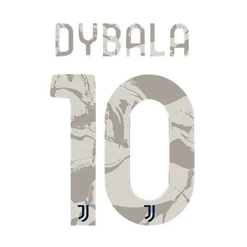 Juventus 2020/21 Away Dybala #10 Youth Jersey Name Set 1