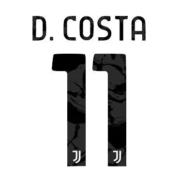 Juventus 2020/22 Home D. Costa #11 Jersey Name Set 1