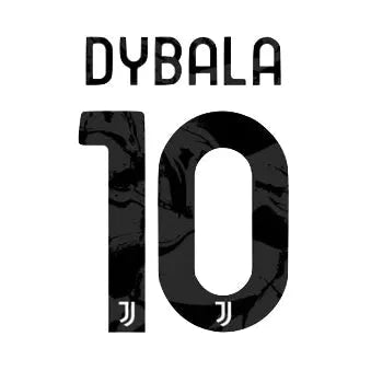 Juventus 2020/22 Home Dybala #10 Youth Jersey Name Set 1